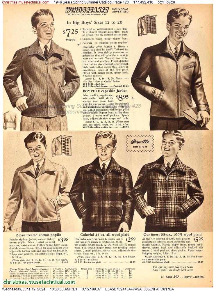 1946 Sears Spring Summer Catalog, Page 423
