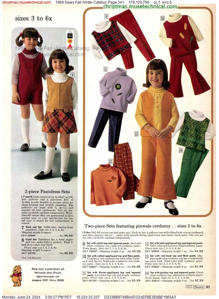 1969 Sears Fall Winter Catalog, Page 341