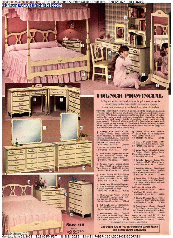 1971 Sears Spring Summer Catalog, Page 894