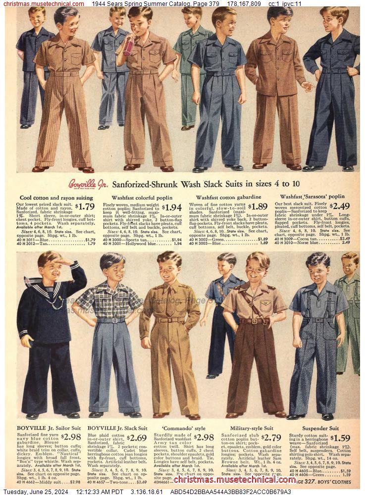 1944 Sears Spring Summer Catalog, Page 379