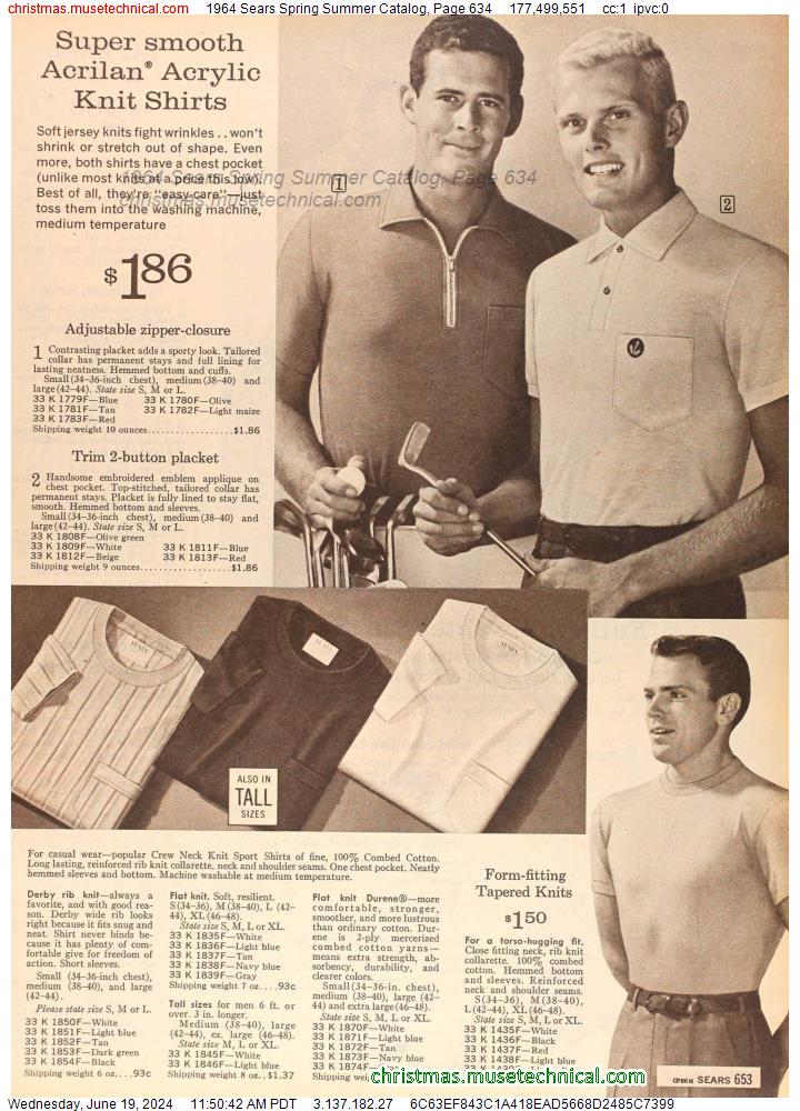 1964 Sears Spring Summer Catalog, Page 634
