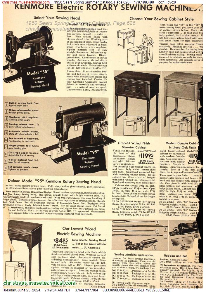 1950 Sears Spring Summer Catalog, Page 626