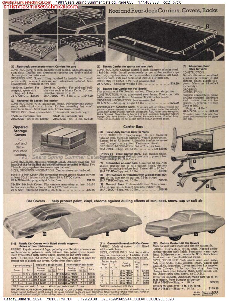 1981 Sears Spring Summer Catalog, Page 655