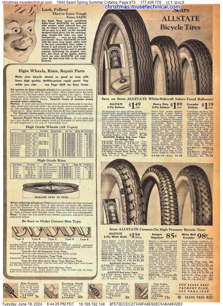 1940 Sears Spring Summer Catalog, Page 975
