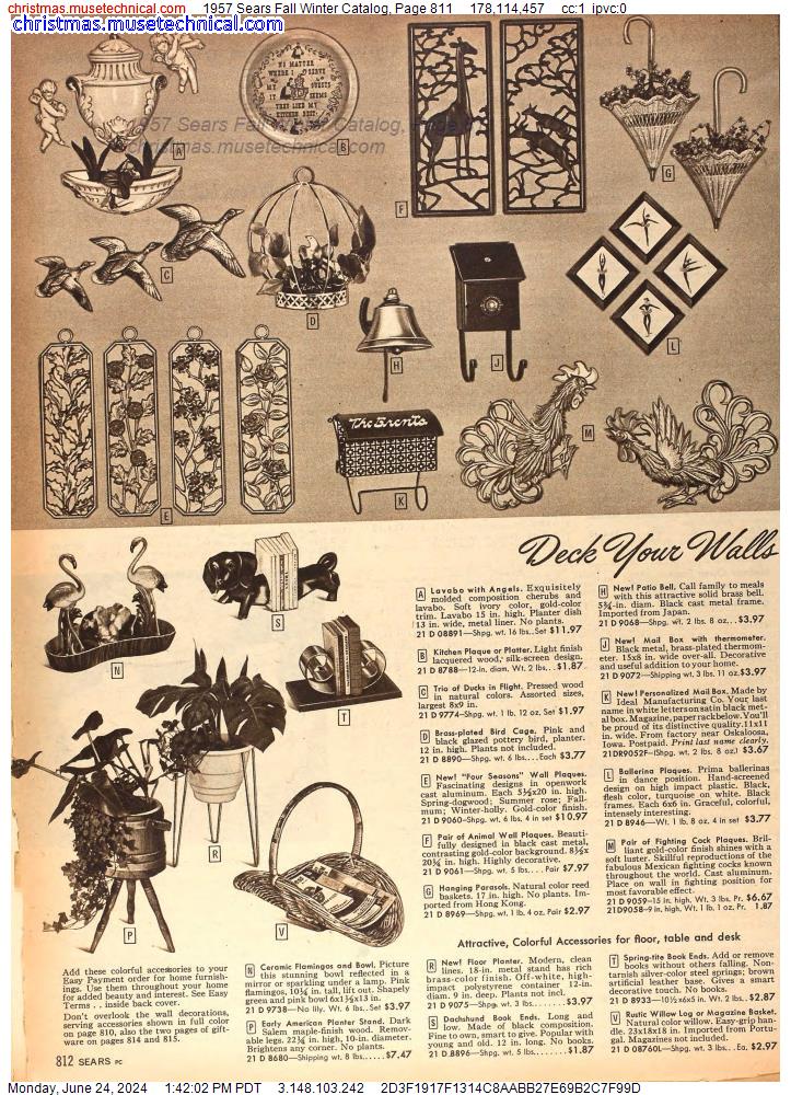 1957 Sears Fall Winter Catalog, Page 811
