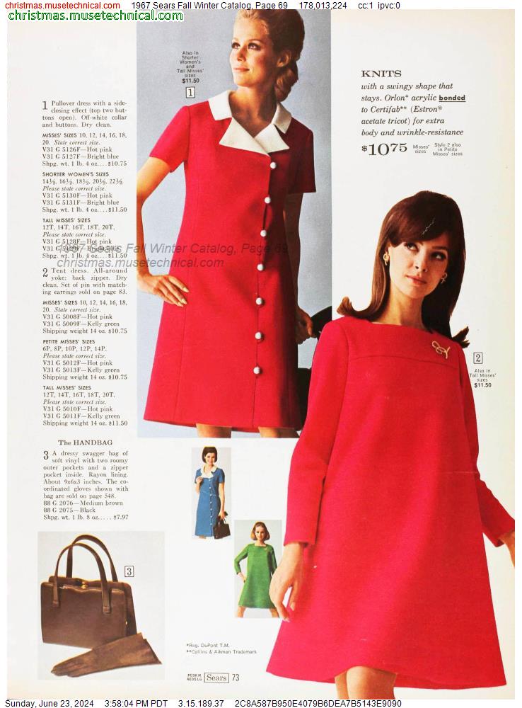 1967 Sears Fall Winter Catalog, Page 69