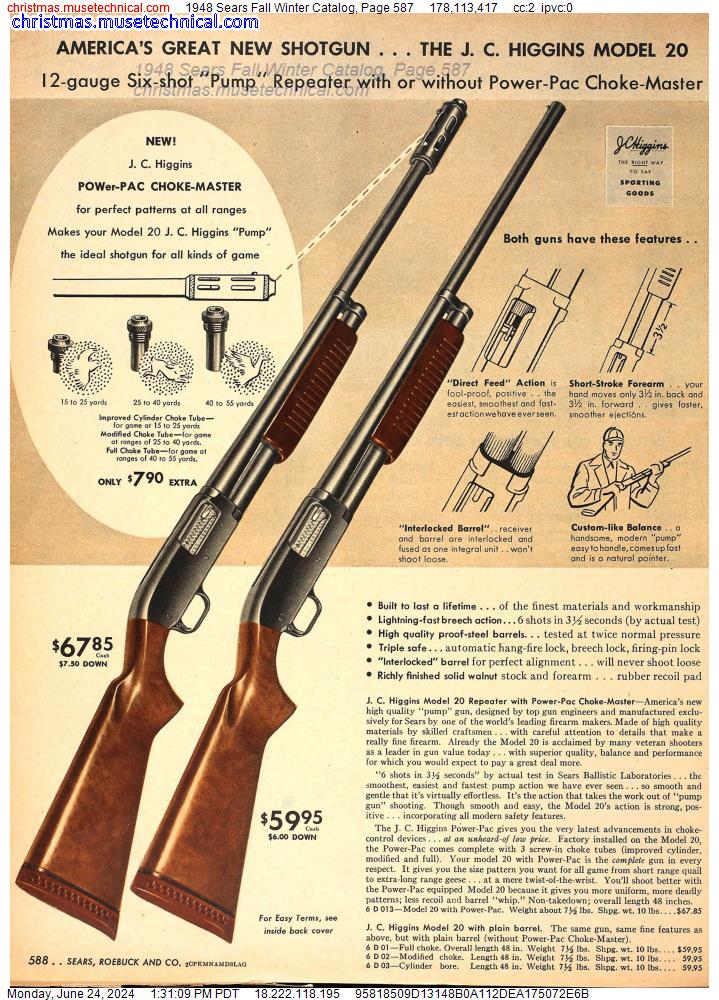 1948 Sears Fall Winter Catalog, Page 587