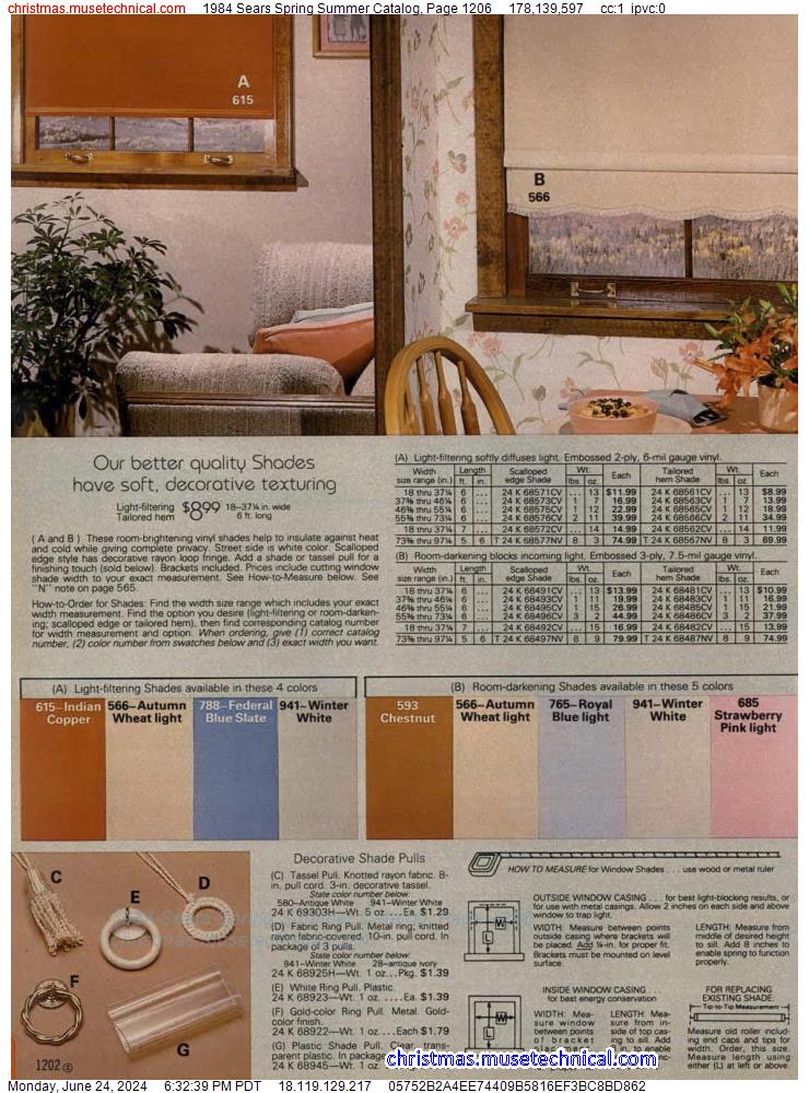 1984 Sears Spring Summer Catalog, Page 1206
