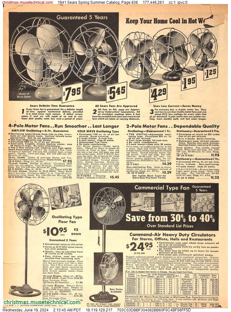 1941 Sears Spring Summer Catalog, Page 836