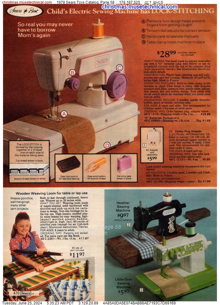 1978 Sears Toys Catalog, Page 58