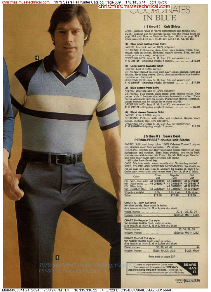 1979 Sears Fall Winter Catalog, Page 639