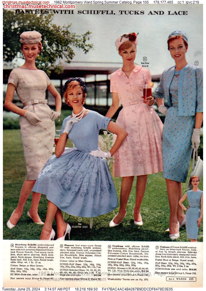 1962 Montgomery Ward Spring Summer Catalog, Page 105