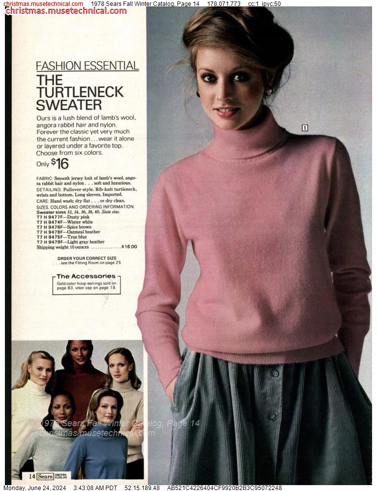 1978 Sears Fall Winter Catalog, Page 14