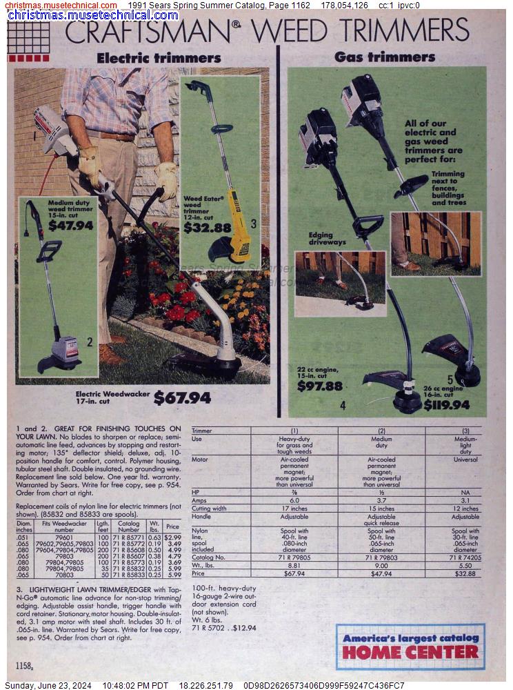 1991 Sears Spring Summer Catalog, Page 1162