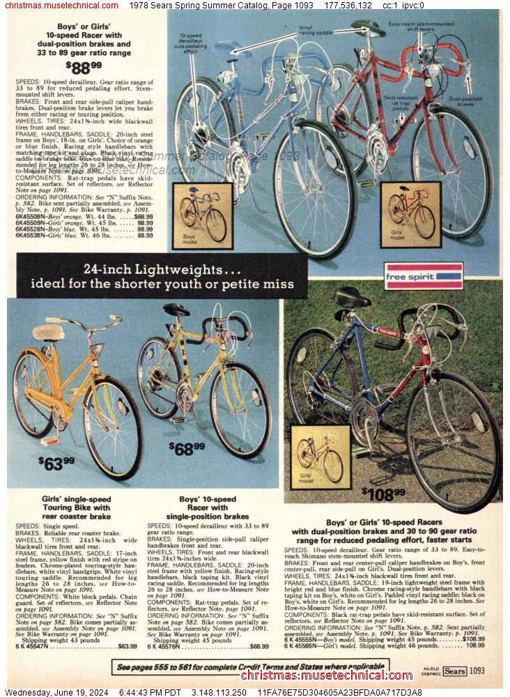 1978 Sears Spring Summer Catalog, Page 1093