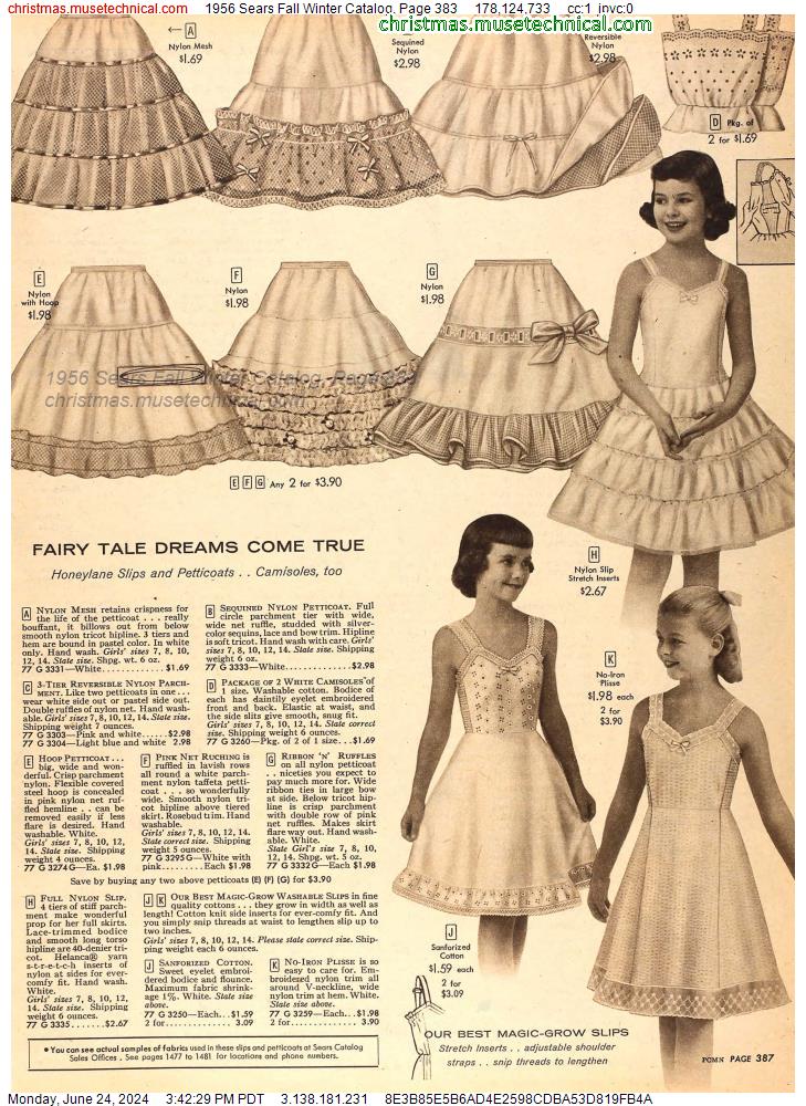 1956 Sears Fall Winter Catalog, Page 383