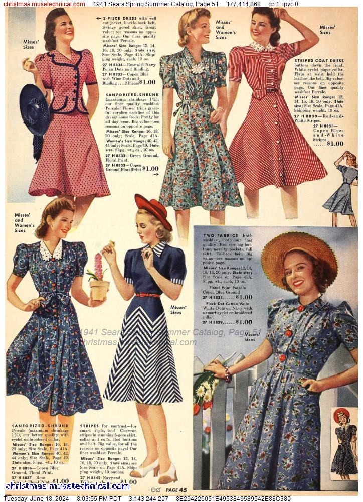 1941 Sears Spring Summer Catalog, Page 51