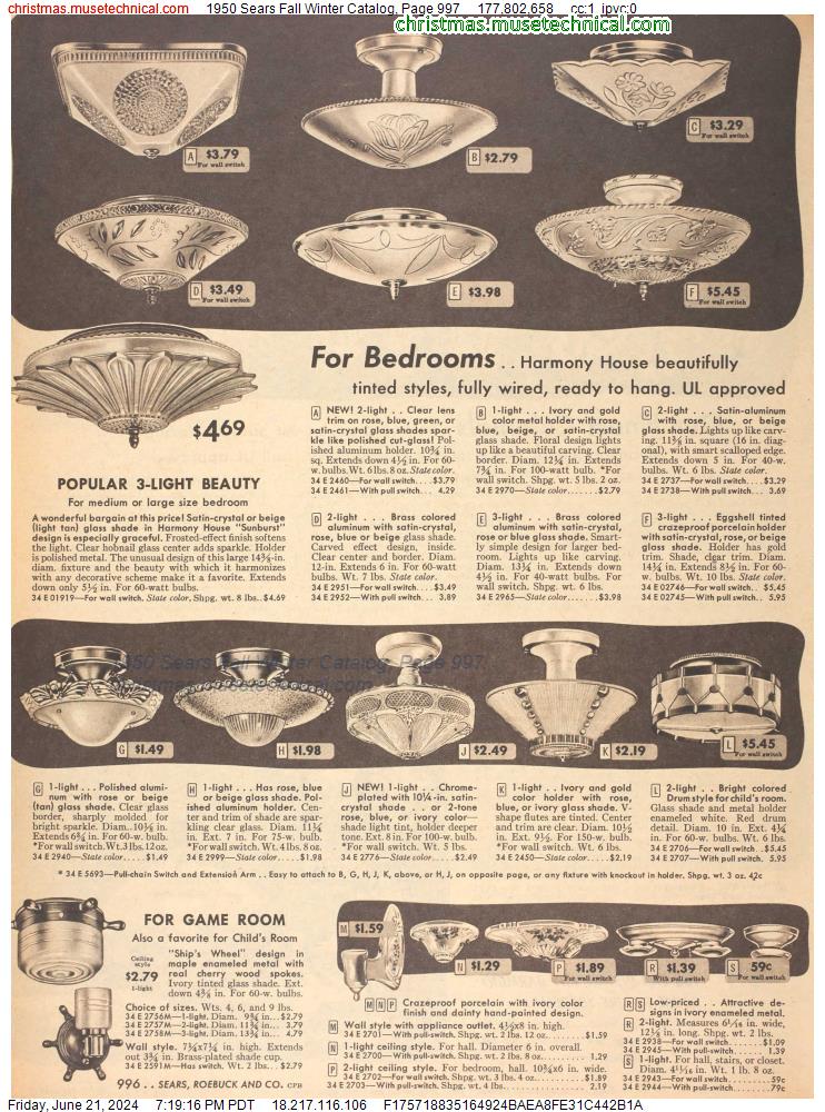 1950 Sears Fall Winter Catalog, Page 997