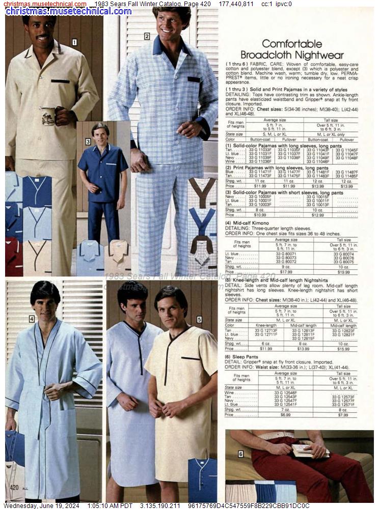 1983 Sears Fall Winter Catalog, Page 420