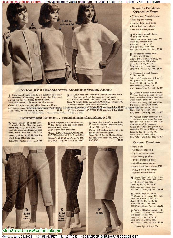 1965 Montgomery Ward Spring Summer Catalog, Page 148