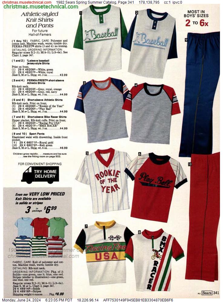 1982 Sears Spring Summer Catalog, Page 341