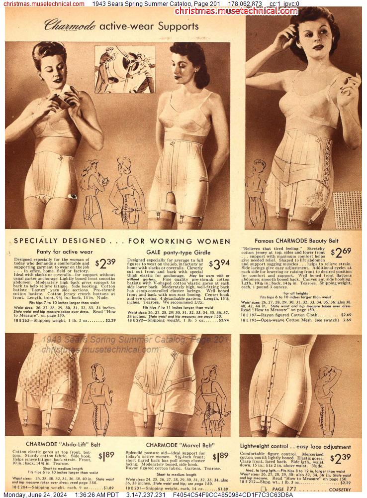 1943 Sears Spring Summer Catalog, Page 201