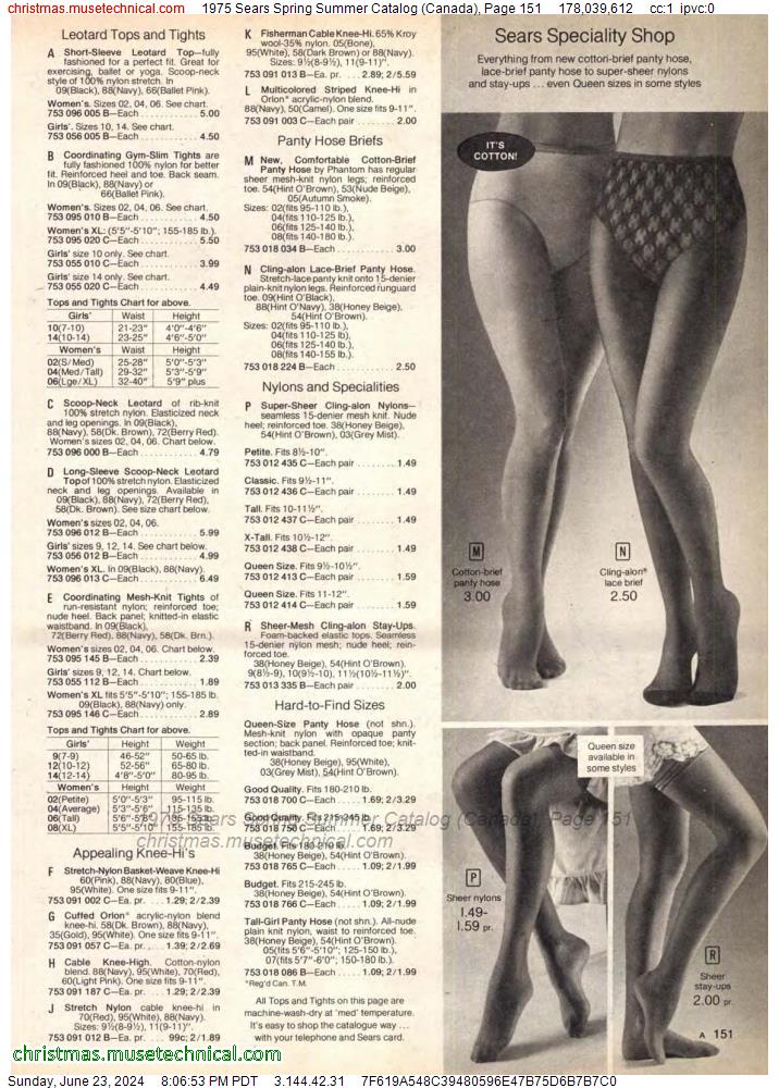 1975 Sears Spring Summer Catalog (Canada), Page 151