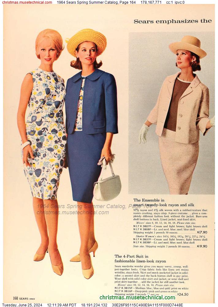 1964 Sears Spring Summer Catalog, Page 164