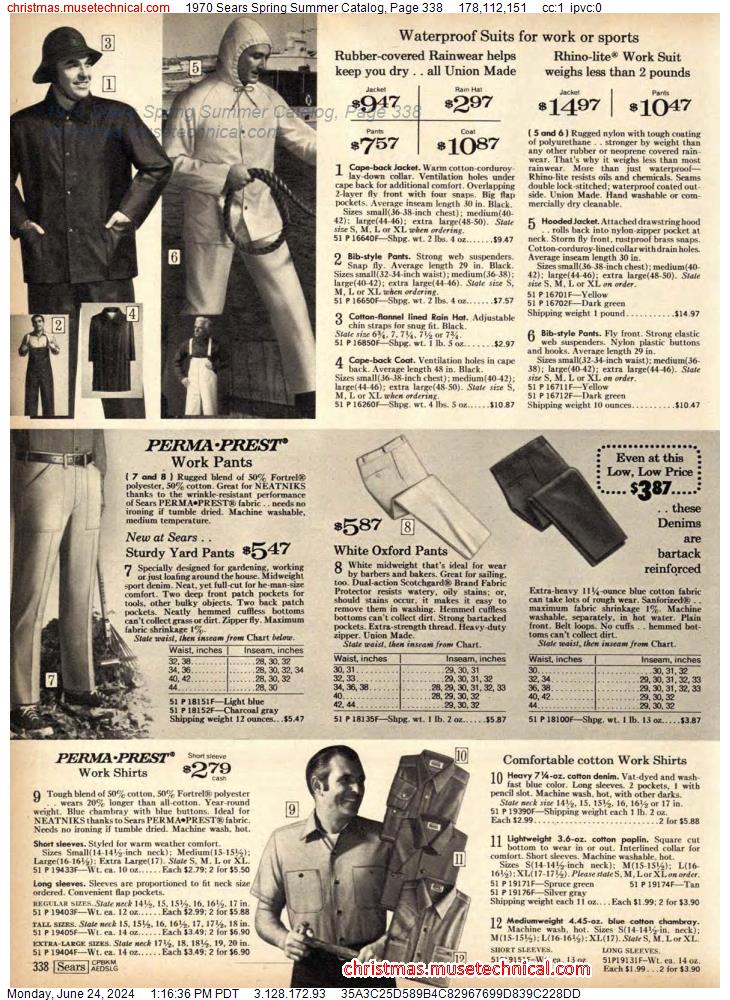 1970 Sears Spring Summer Catalog, Page 338