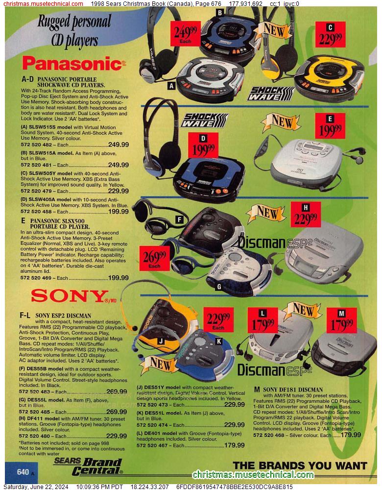 1998 Sears Christmas Book (Canada), Page 676