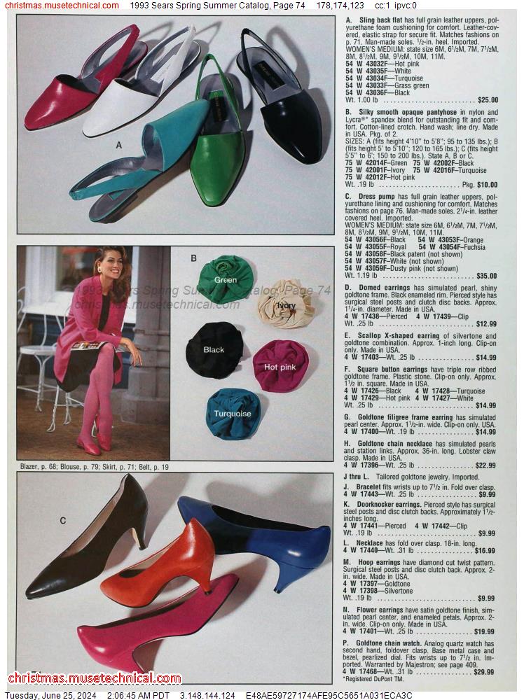 1993 Sears Spring Summer Catalog, Page 74
