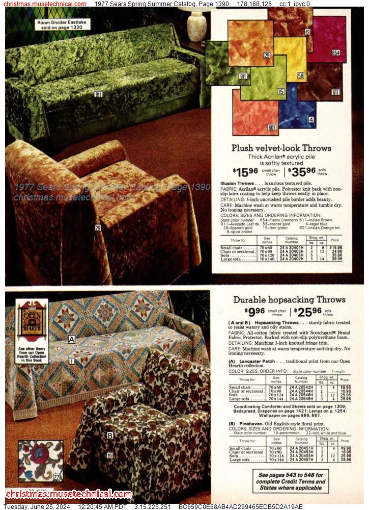 1977 Sears Spring Summer Catalog, Page 1390