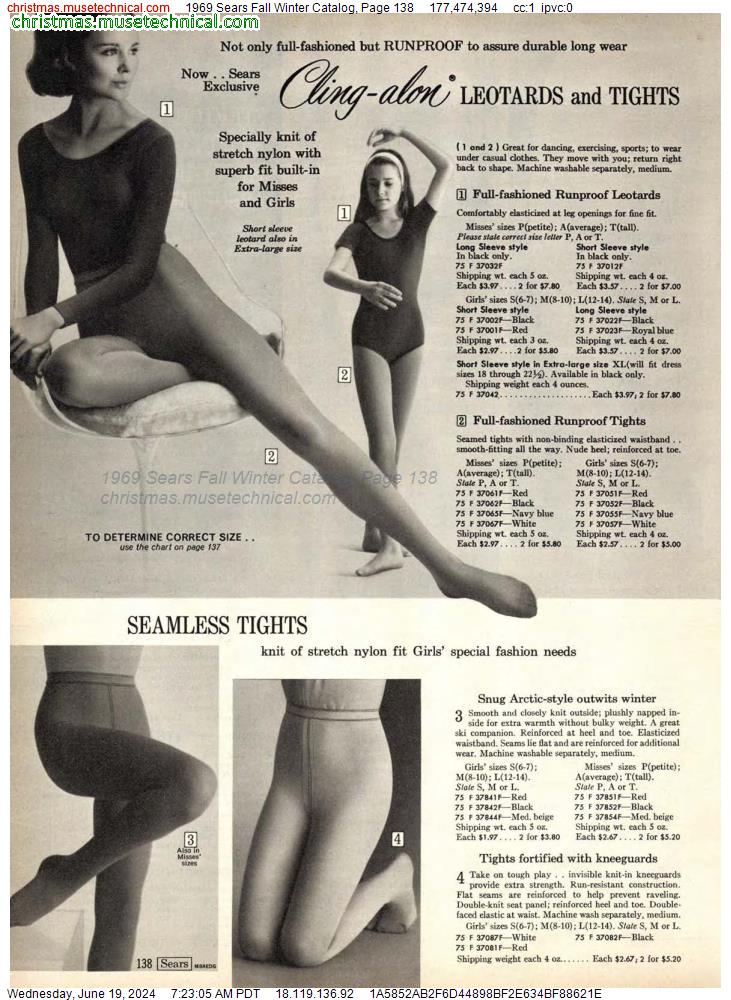 1969 Sears Fall Winter Catalog, Page 138