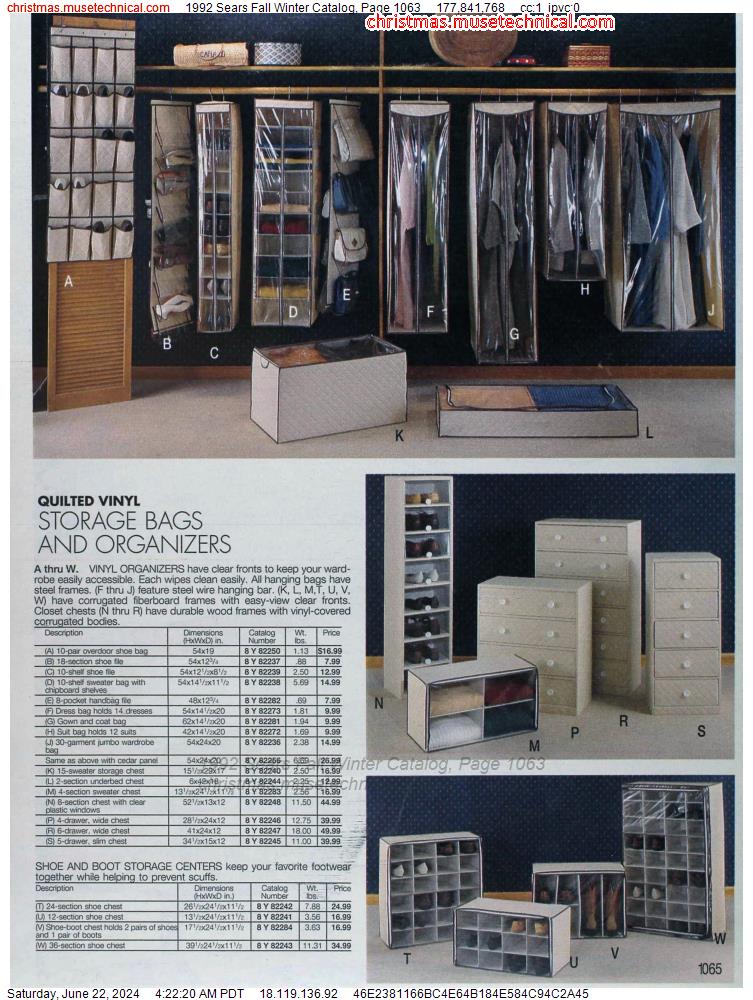1992 Sears Fall Winter Catalog, Page 1063