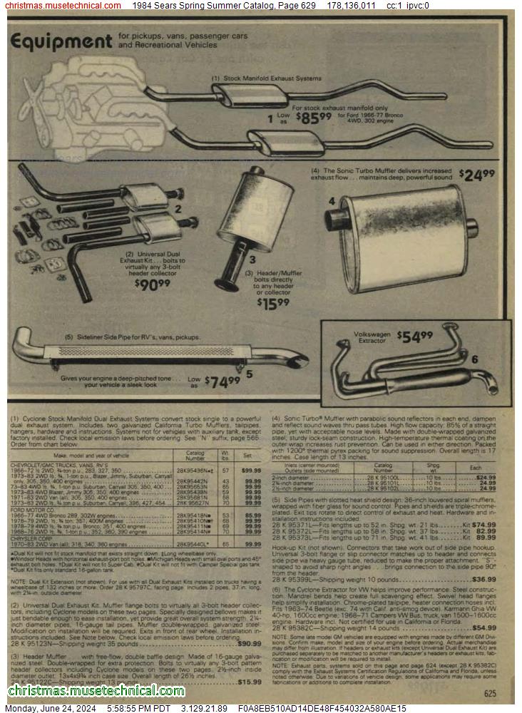 1984 Sears Spring Summer Catalog, Page 629