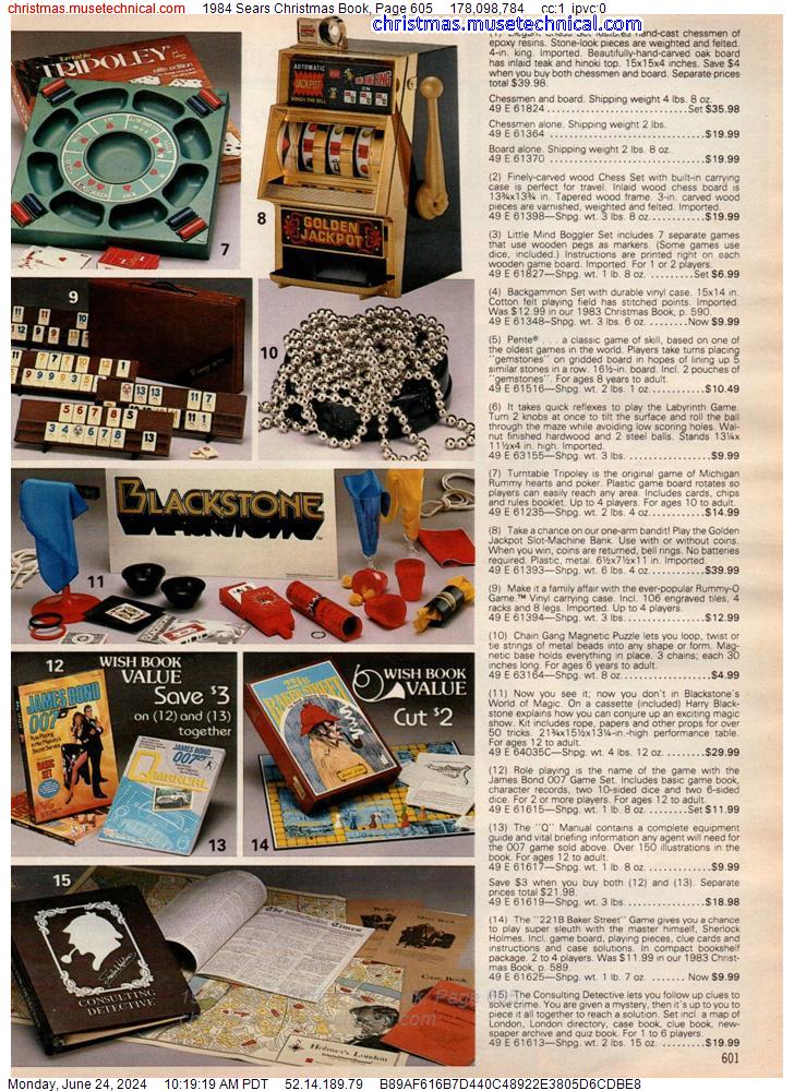 1984 Sears Christmas Book, Page 605
