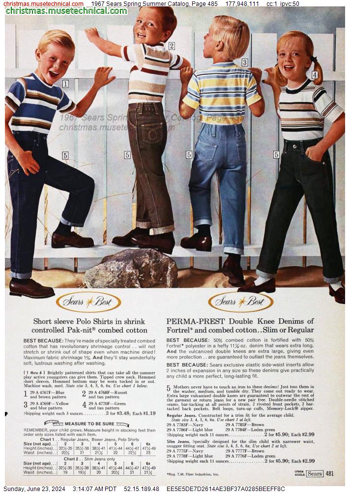 1967 Sears Spring Summer Catalog, Page 485