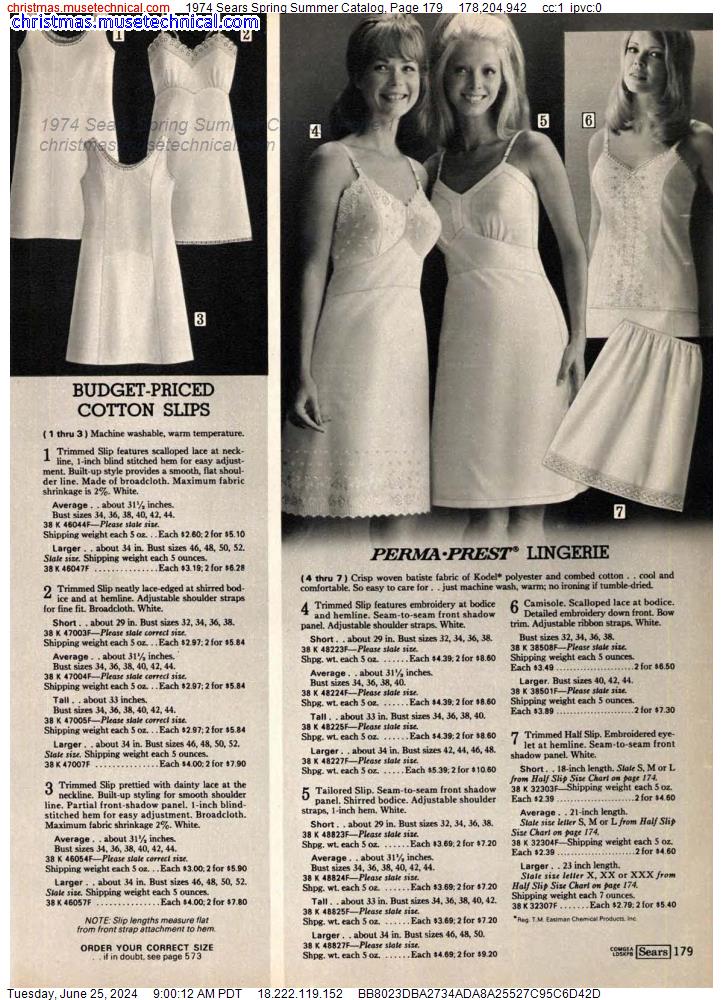 1974 Sears Spring Summer Catalog, Page 179