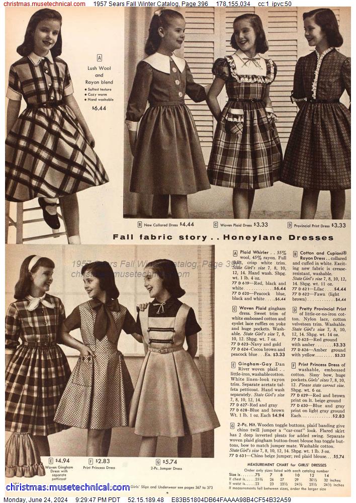 1957 Sears Fall Winter Catalog, Page 396