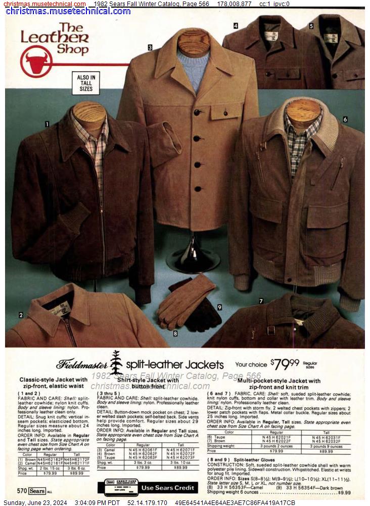 1982 Sears Fall Winter Catalog, Page 566