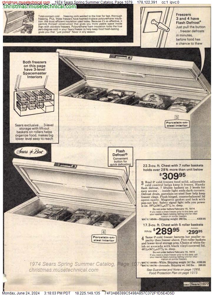 1974 Sears Spring Summer Catalog, Page 1079