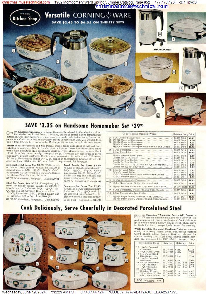 1962 Montgomery Ward Spring Summer Catalog, Page 852