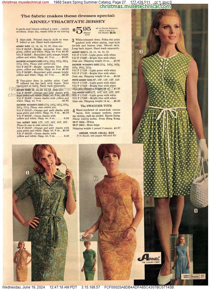 1968 Sears Spring Summer Catalog, Page 27