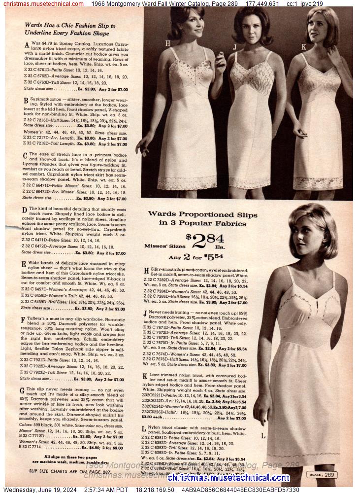 1966 Montgomery Ward Fall Winter Catalog, Page 289