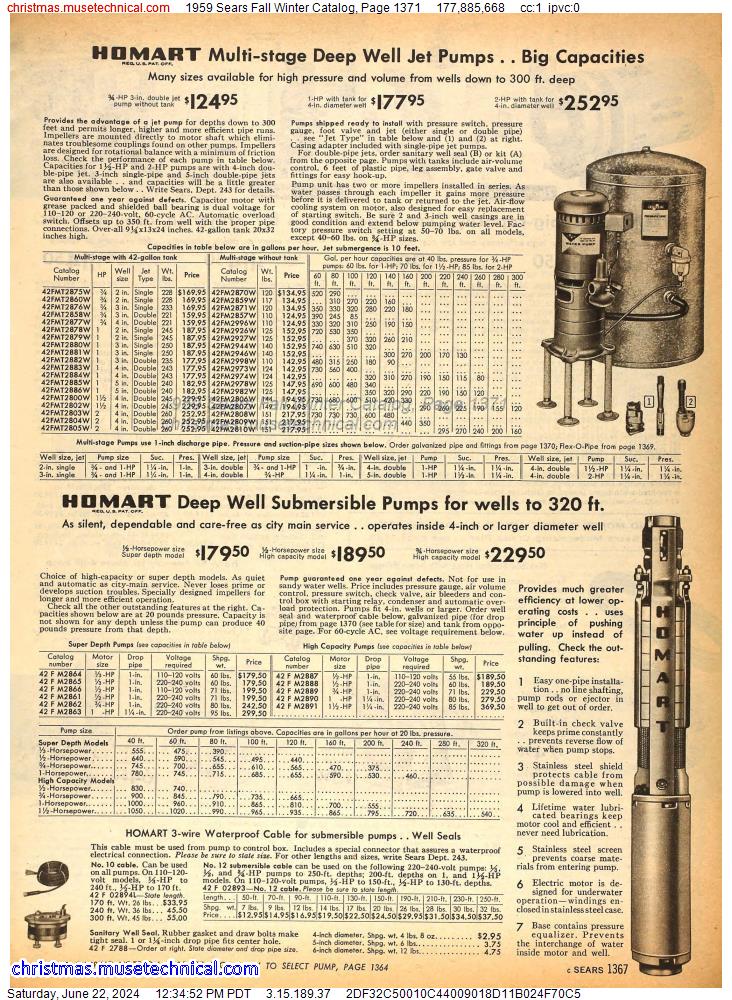 1959 Sears Fall Winter Catalog, Page 1371