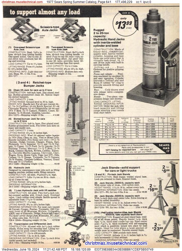 1977 Sears Spring Summer Catalog, Page 641