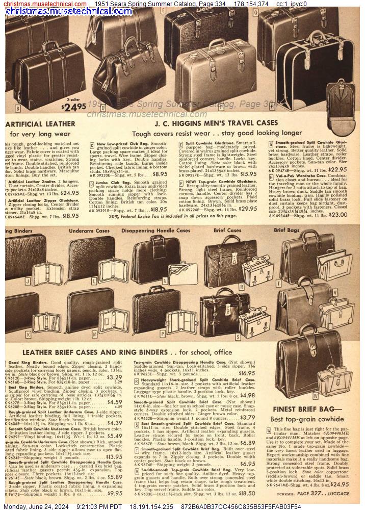 1951 Sears Spring Summer Catalog, Page 334