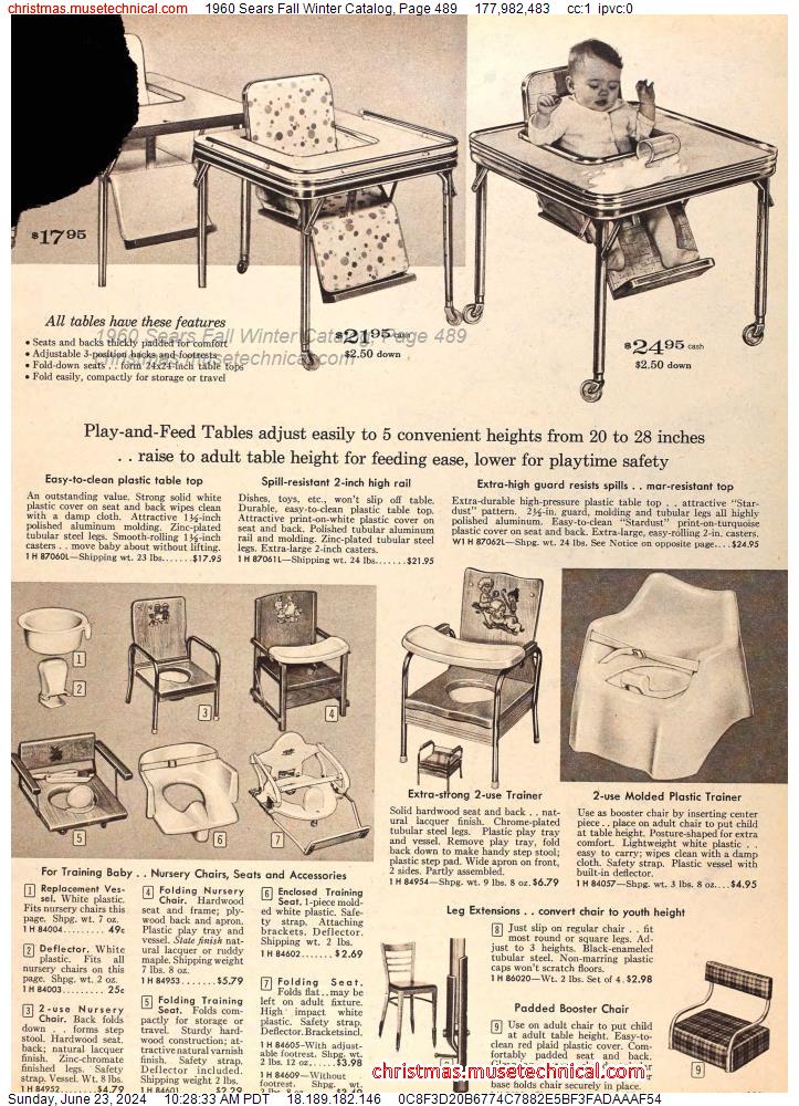 1960 Sears Fall Winter Catalog, Page 489