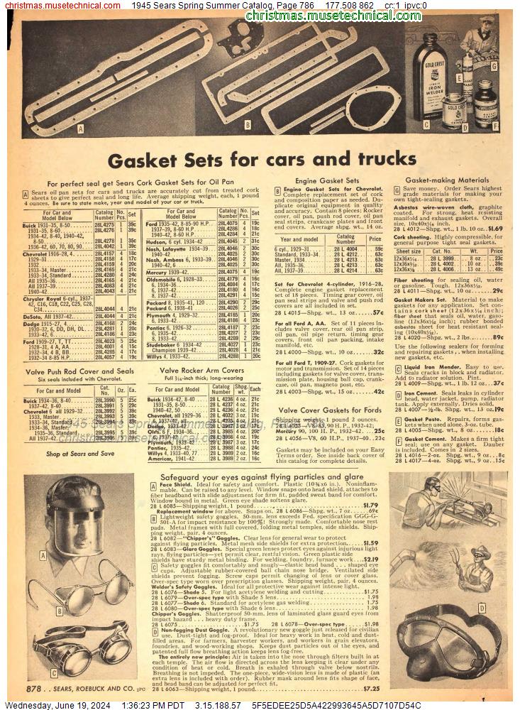 1945 Sears Spring Summer Catalog, Page 786