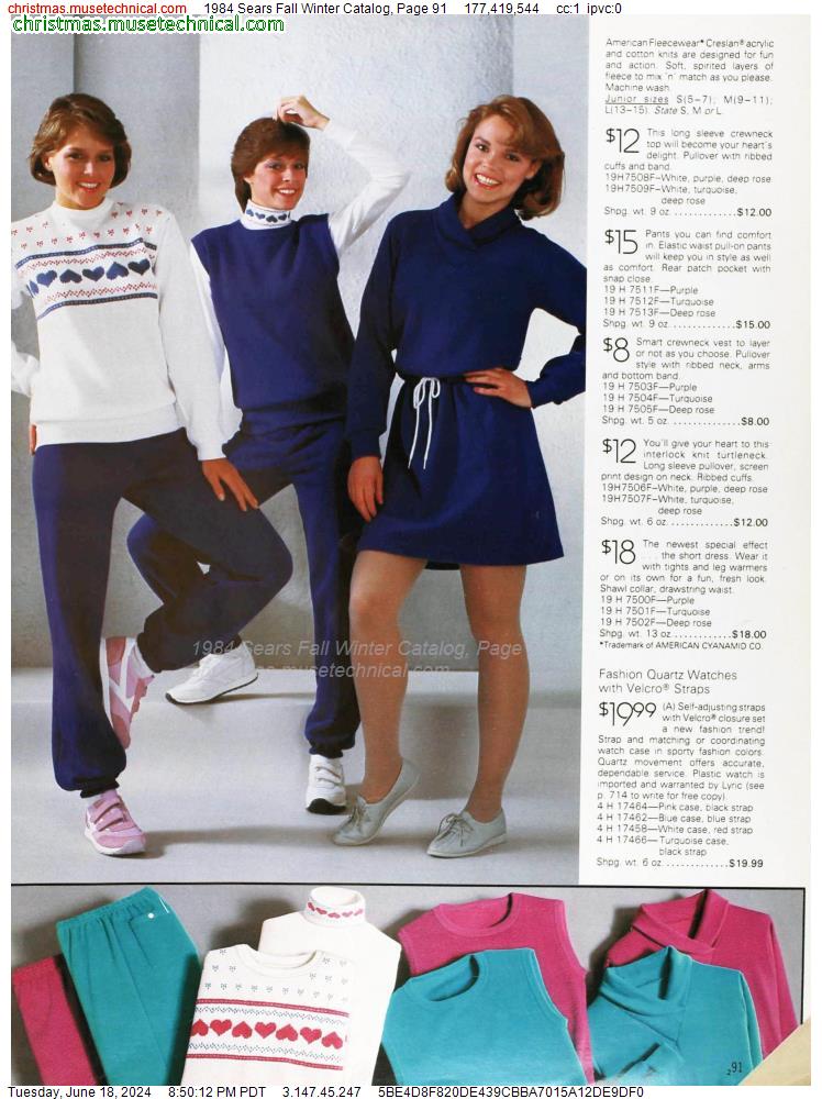 1984 Sears Fall Winter Catalog, Page 91